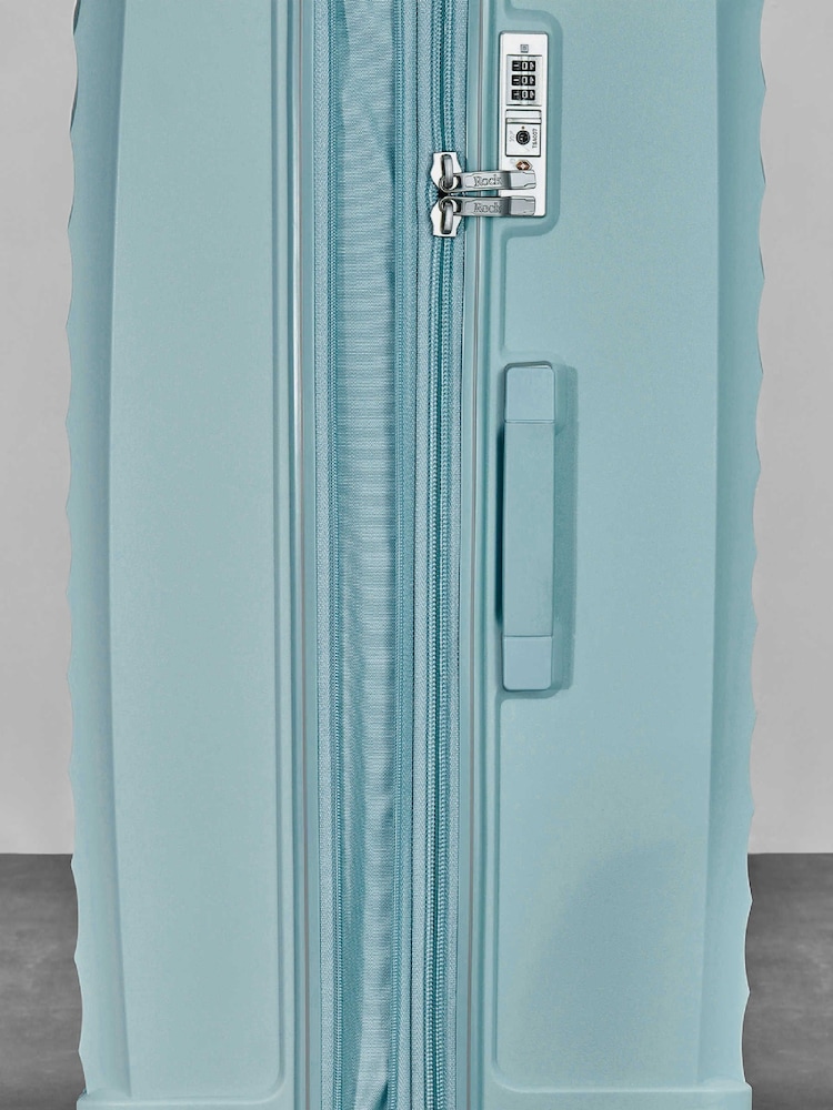 Rock Luggage Large Blue Sunwave Suitcase - Image 6 of 6