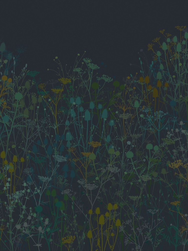 Clarissa Hulse Midnight Tanias Garden Fixed Size 4M Mural - Image 1 of 4