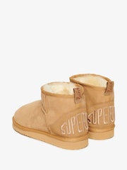Superdry Brown Suede Sherpa Mini Boots - Image 4 of 6