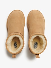 Superdry Brown Suede Sherpa Mini Boots - Image 5 of 6