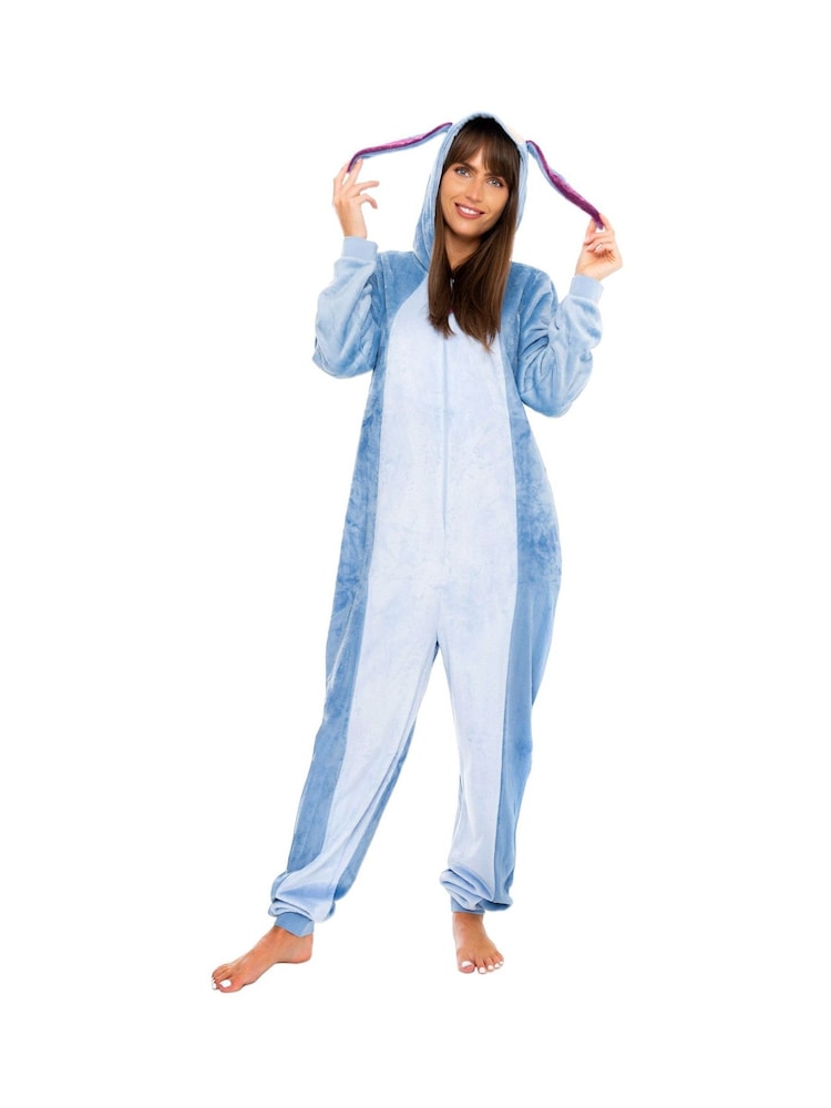 Character Blue Disney Winnie The Pooh Eeyore Fleece All-In-One - Image 1 of 5