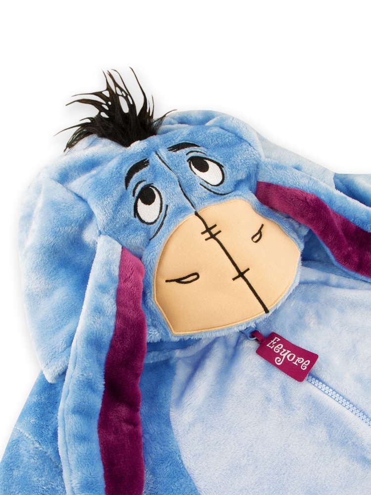 Character Blue Disney Winnie The Pooh Eeyore Fleece All-In-One - Image 4 of 5