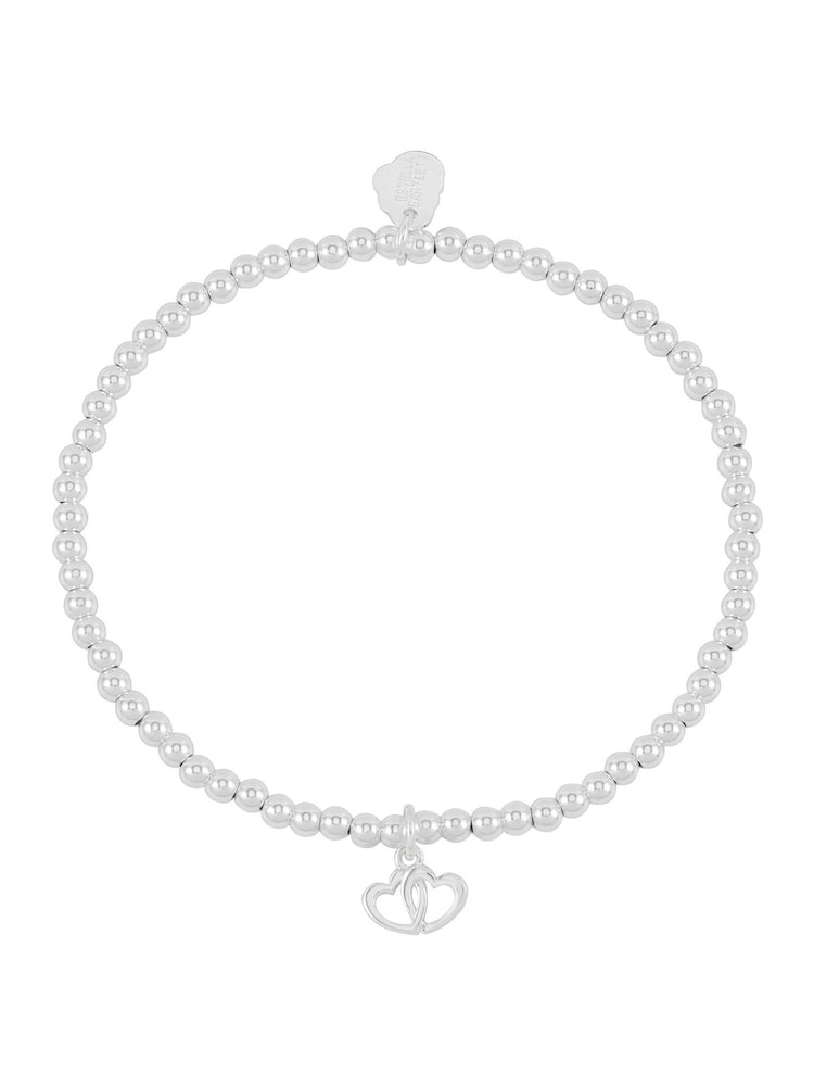 Estella Bartlett Silver Tone Double Heart Sienna Bracelet - Image 1 of 3