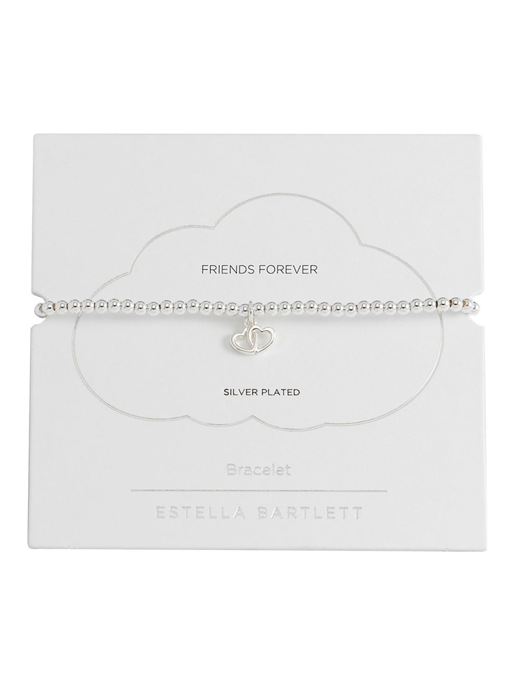 Estella Bartlett Silver Tone Double Heart Sienna Bracelet - Image 3 of 3