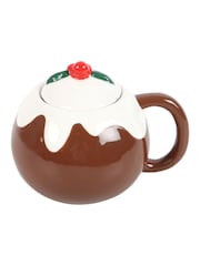 Something Different Brown and White Christmas Pudding Shaped Mug - Image 4 of 5