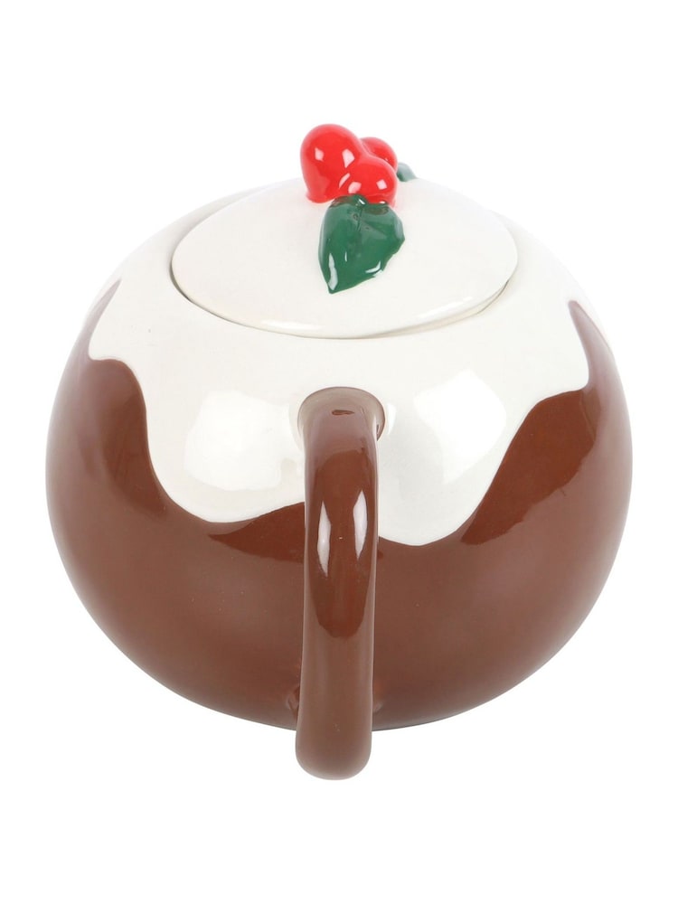 Something Different Brown and White Christmas Pudding Shaped Mug - Image 5 of 5