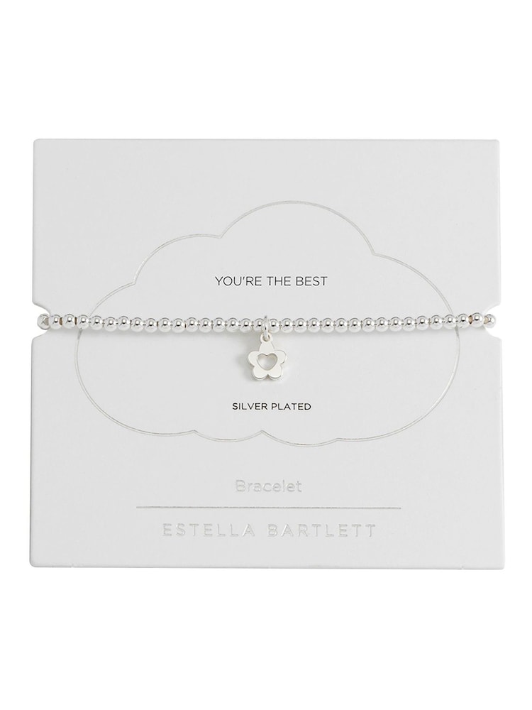 Estella Bartlett Silver Tone Flower & Heart Sienna Bracelet - Image 3 of 3
