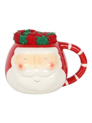 Something Different Red/White Christmas Santa Mug and Socks Set - Image 3 of 5