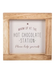 Something Different White and Brown Christmas Hot Chocolate Station Wooden Sign - Image 2 of 3