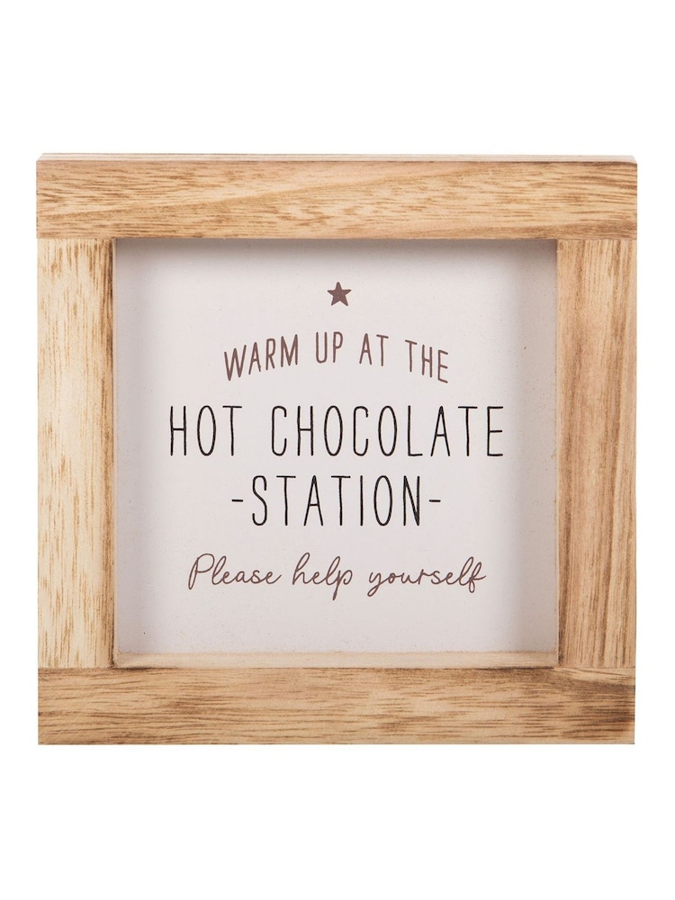 Something Different White and Brown Christmas Hot Chocolate Station Wooden Sign - Image 2 of 3
