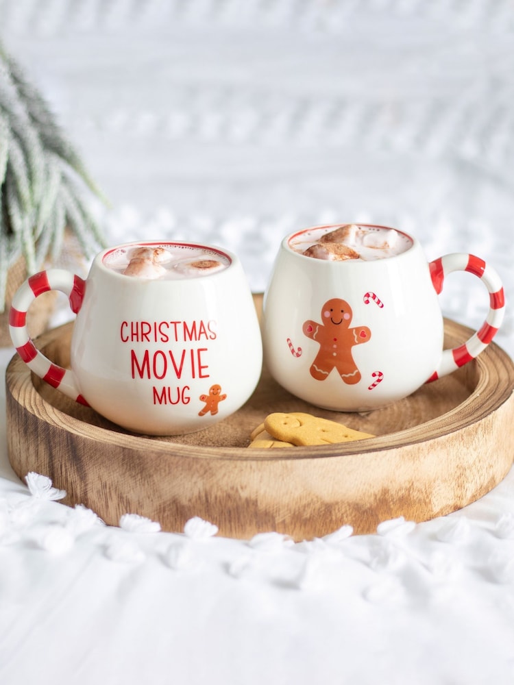 Something Different White and Red Christmas Movie Rounded Mug - Image 2 of 5