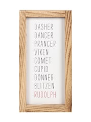 Something Different Green Christmas Reindeer Names Wooden Sign - Image 2 of 3