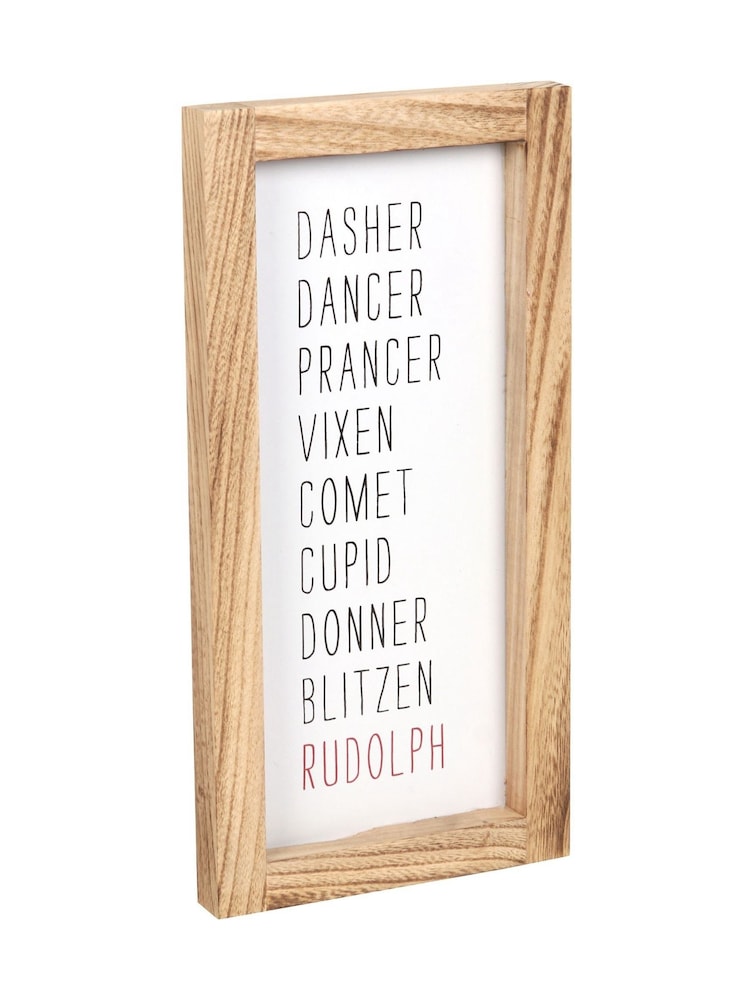 Something Different Green Christmas Reindeer Names Wooden Sign - Image 3 of 3