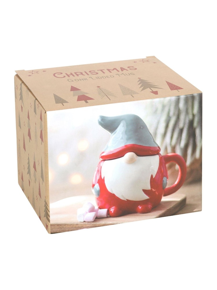 Something Different Red and Grey Christmas Gonk Lidded Mug - Image 6 of 6
