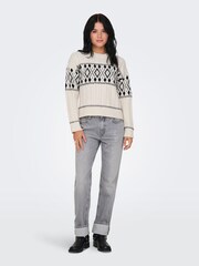 ONLY Natural Cosy Fairisle Knitted Christmas Jumper - Image 5 of 9