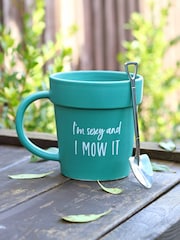 Something Different Green Sexy and I Mow It Pot Mug and Shovel Spoon Set - Image 1 of 2