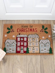 Something Different Brown Natural Home For Christmas Doormat - Image 1 of 3