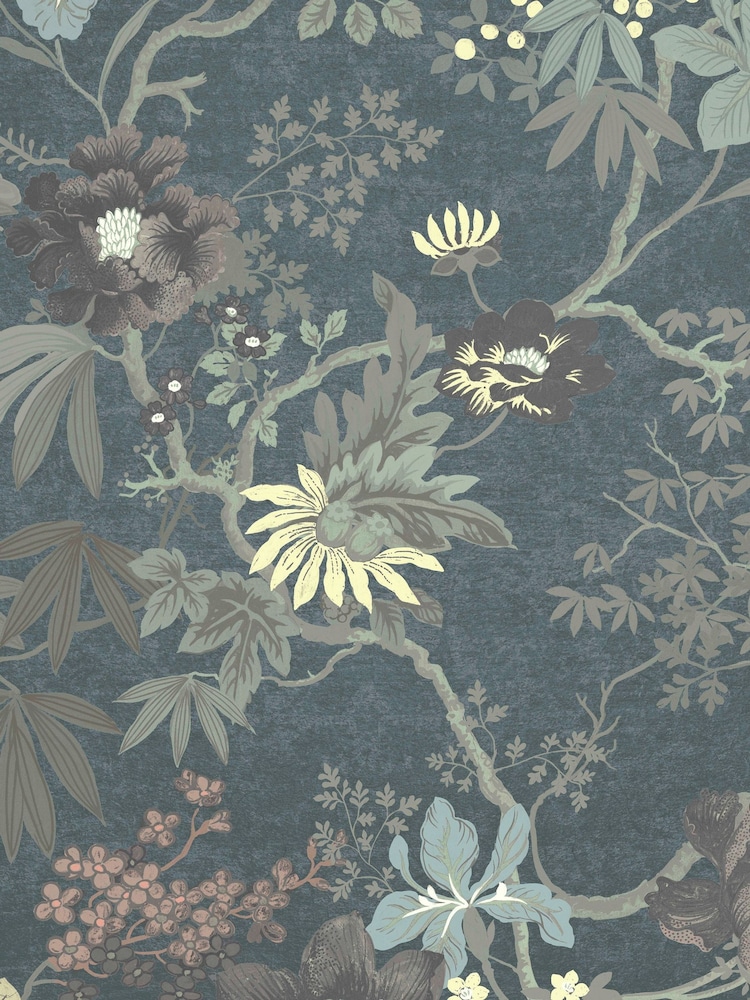 Graham & Brown Teal Kimono Fixed 4M Mural - Image 2 of 3