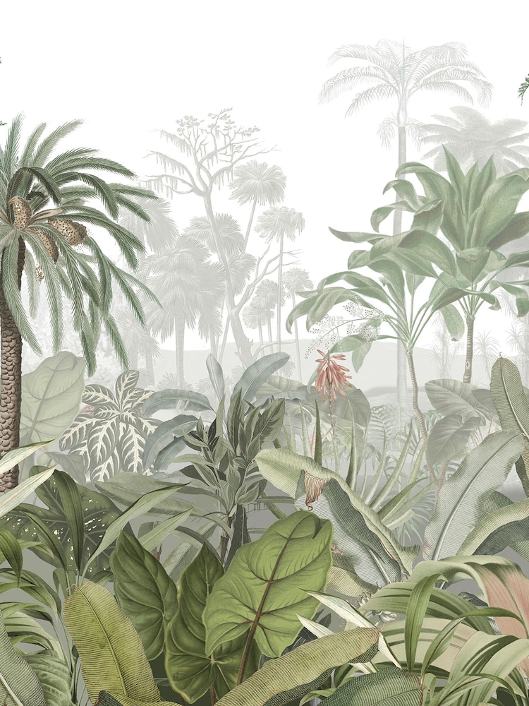 Graham & Brown Green Paradise Jungle Palm Fixed 4M Mural - Image 2 of 3 Graham & Brown Green Paradise Jungle Palm Fixed 4M Mural - Image 2 of 3