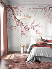 Graham & Brown Soft Pink Sakura Fixed 4M Mural - Image 1 of 4