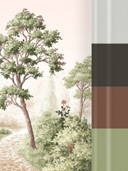 Graham & Brown Green Grizedale Fixed 4M Mural - Image 4 of 4