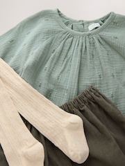 Green Puffball Shorts and Blouse Set (3mths-7yrs) - Image 10 of 11