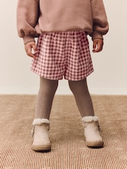 Pink Gingham Corduroy Shorts and Tights Set (3mths-7yrs) - Image 1 of 9