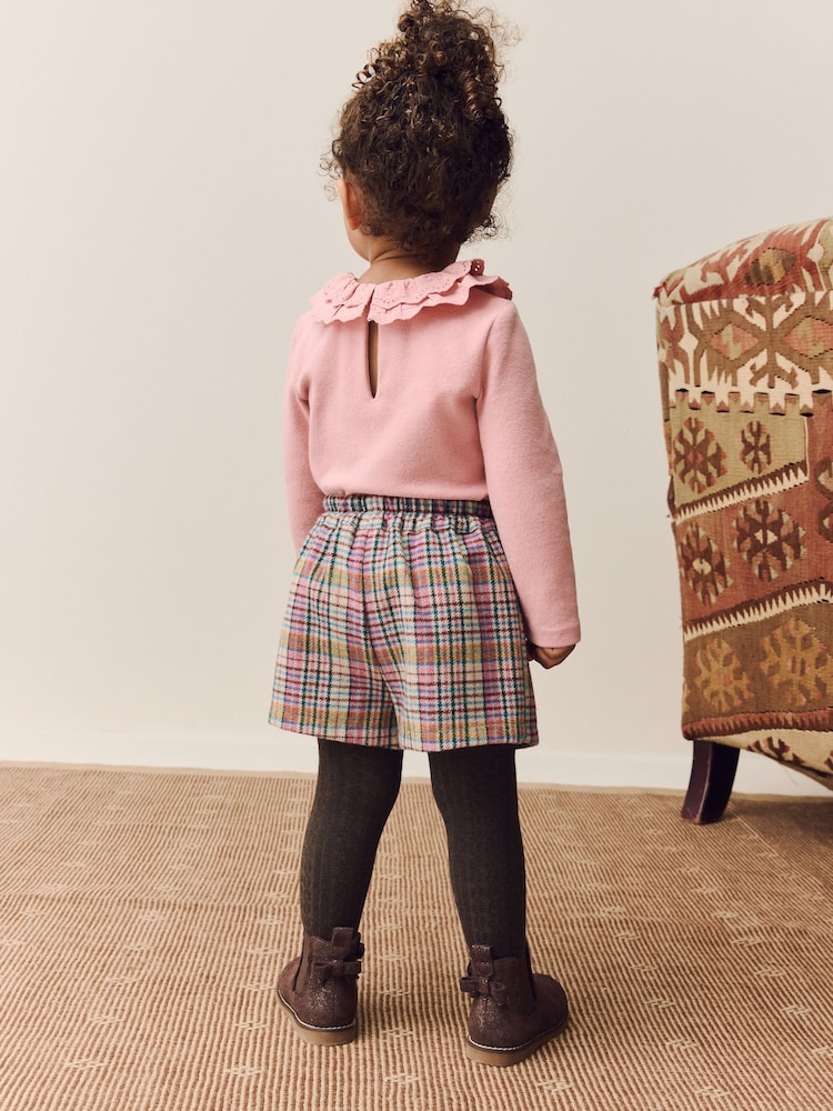Pink/Mink Check Skirt and Tights Set (3mths-7yrs) - Image 2 of 10 Pink/Mink Check Skirt and Tights Set (3mths-7yrs) - Image 2 of 10