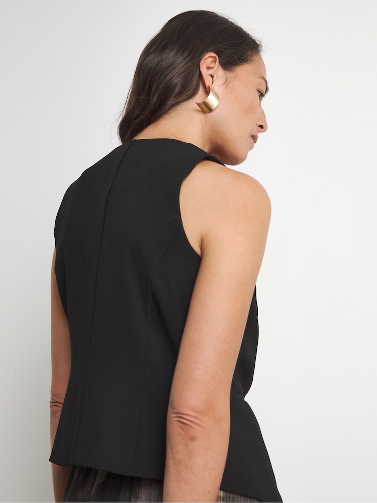 Joanna Hope Asymmetric Black Waistcoat - Image 2 of 4
