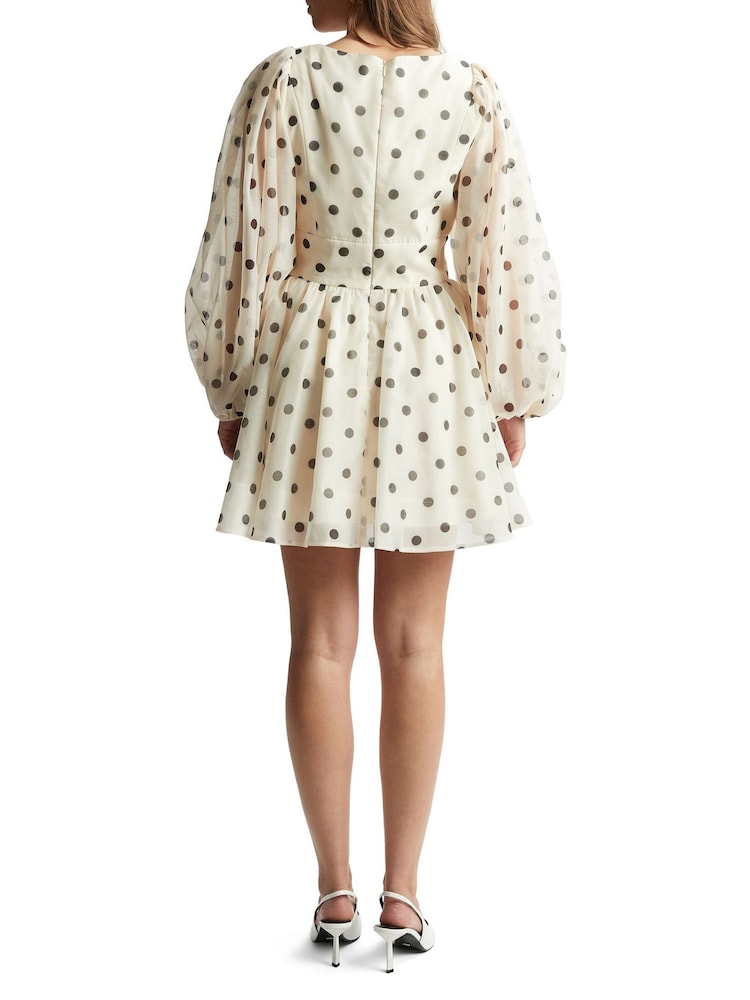 Bardot Brown Eva Polka Dot Mini Dress - Image 2 of 5