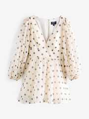 Bardot Brown Eva Polka Dot Mini Dress - Image 5 of 5