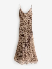 Bardot Brown Leopard Print Monroe Cowl Neck Maxi Dress - Image 4 of 4