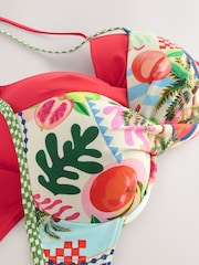 Red/Fruit Print Padded Wired Bikini Tops 2 Pack - Image 4 of 5