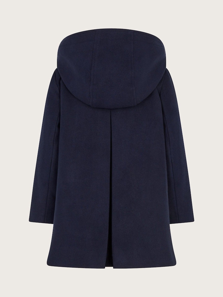 Monsoon Blue Hooded Round Collar Coat - Image 3 of 4