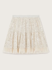 Monsoon Natural Adele Sequin Skirt - Image 3 of 4