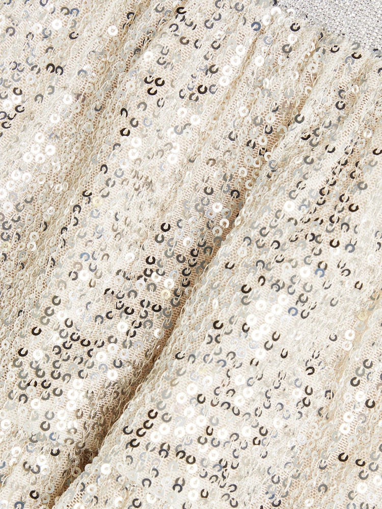 Monsoon Natural Adele Sequin Skirt - Image 4 of 4