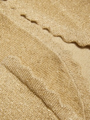 Monsoon Gold Maeve Sparkle Scallop 100% Cotton Cardigan - Image 4 of 4