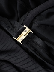 Black Rib DD-K Plunge Wired Tummy Control Swimsuit - Image 3 of 6