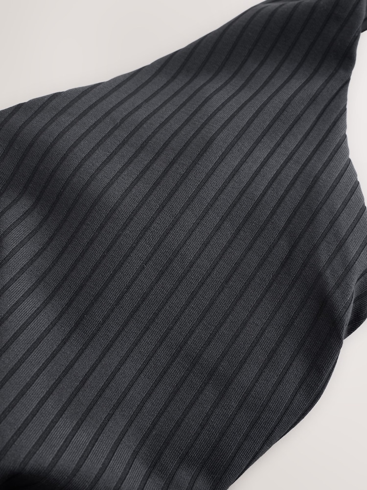 Black Rib DD-K Plunge Wired Tummy Control Swimsuit - Image 6 of 6