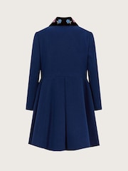 Monsoon Blue Floral Embroidered Dress Coat - Image 3 of 4