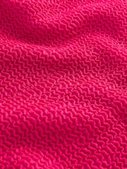 Raspberry Pink Crinkle Halterneck Tankini Top - Image 3 of 3