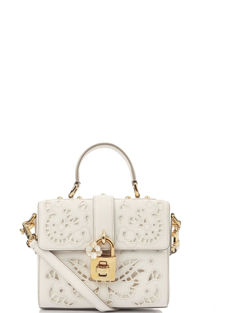 Dolce & Gabbana Padlock White Leather Handbag - Image 1 of 1