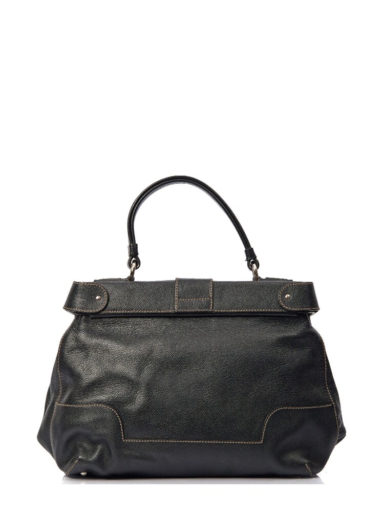 Salvatore Ferragamo Black Leather Handbag - Image 2 of 6