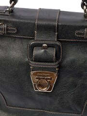 Salvatore Ferragamo Black Leather Handbag - Image 5 of 6