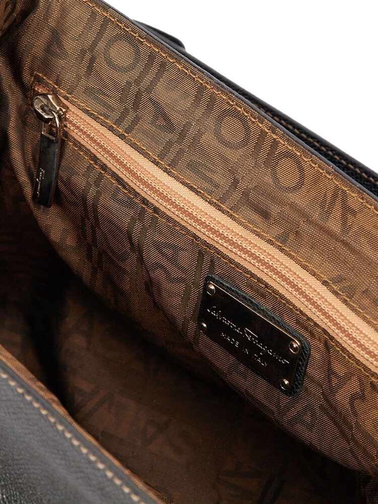 Salvatore Ferragamo Black Leather Handbag - Image 6 of 6