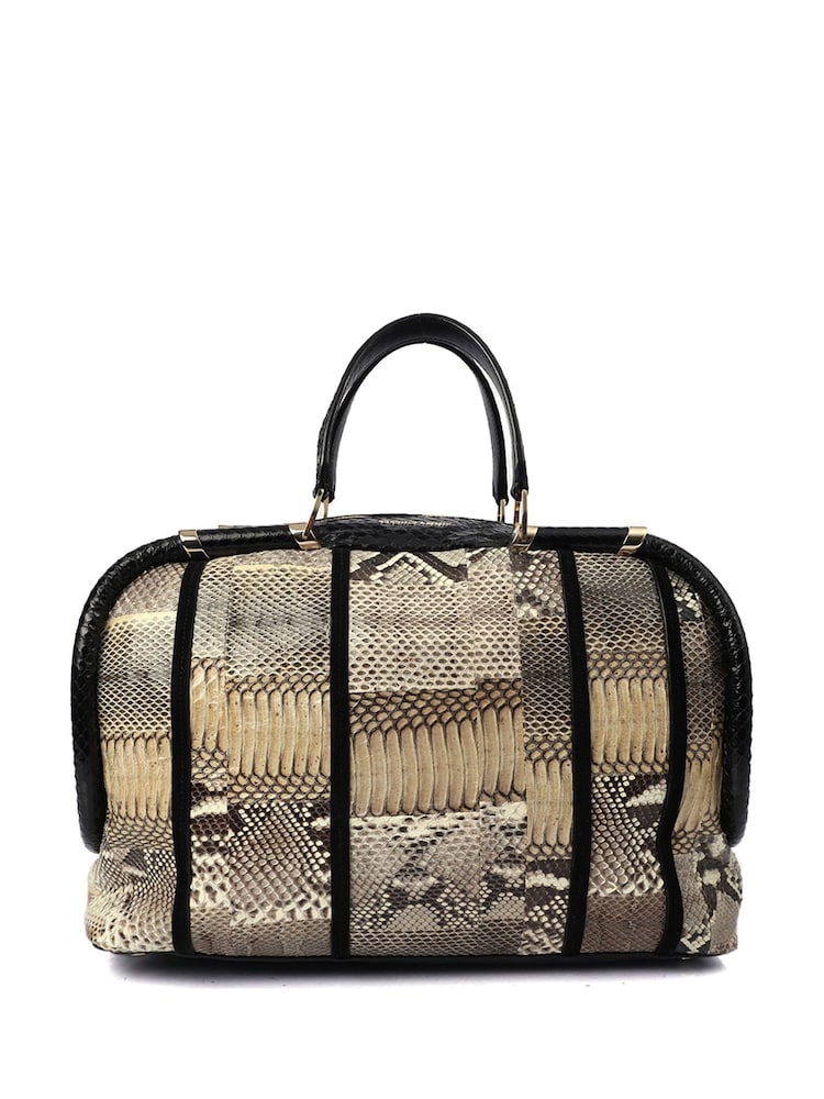 Jimmy Choo Grey Shoulder Bag Exotic Effect Leather Handbag - Image 1 of 1