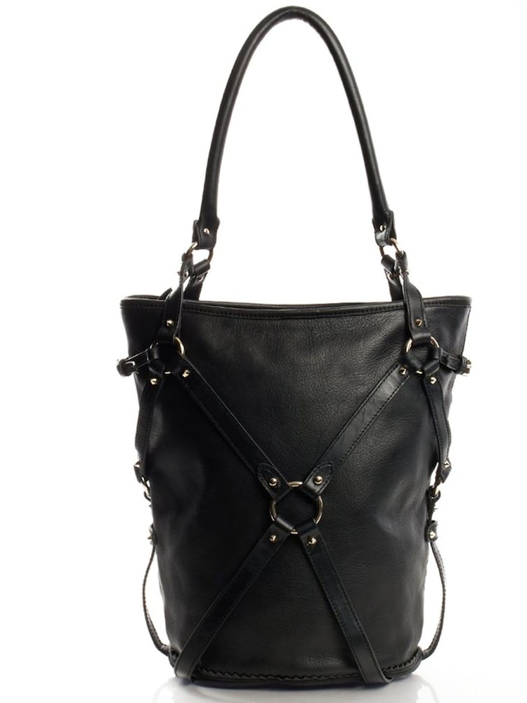 Alexander McQueen Black Tote Leather Handbag - Image 1 of 6