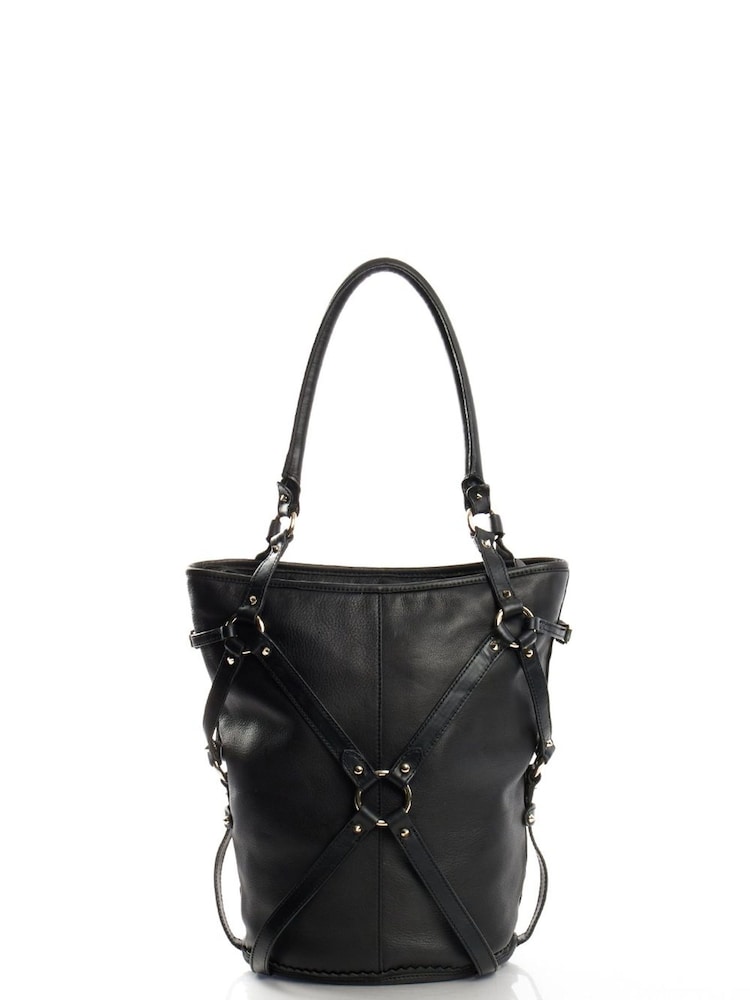 Alexander McQueen Black Tote Leather Handbag - Image 2 of 6