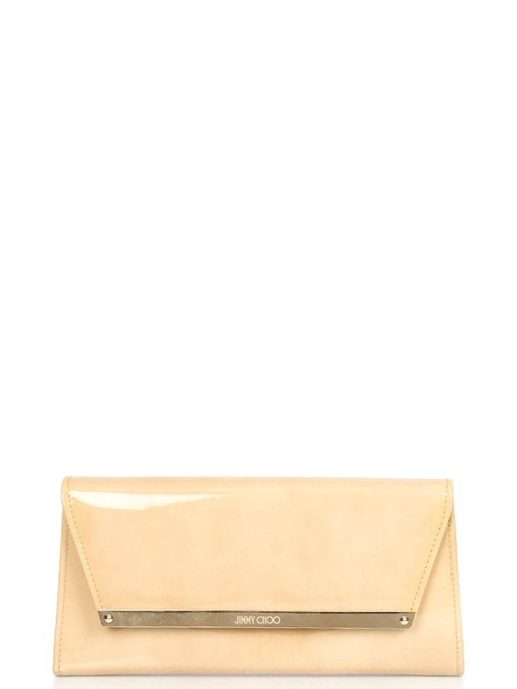 Jimmy Choo Natural Clutch Leather Handbag - Image 1 of 6