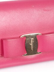 Salvatore Ferragamo Pink Vara Bow Wallet Leather Handbag - Image 5 of 6